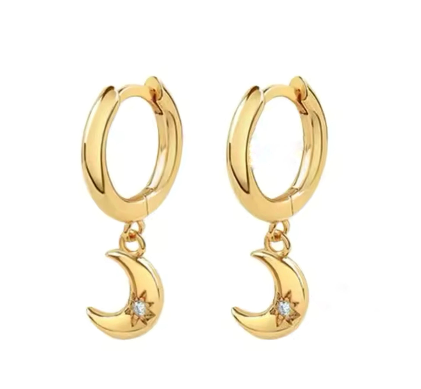 CRESCENT EARRINGS - GOLD