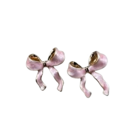 PINK BOW STUDS