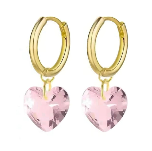 HEART DROPLET EARRINGS - GOLD